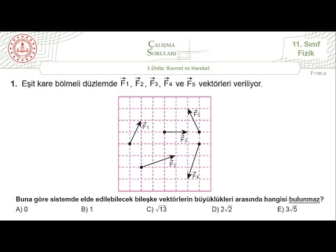 11.Sınıf MEB Fizik 2.Tekrar Testi Çözümü ( 1.Ünite Kuvvet Hareket ) +PDF
