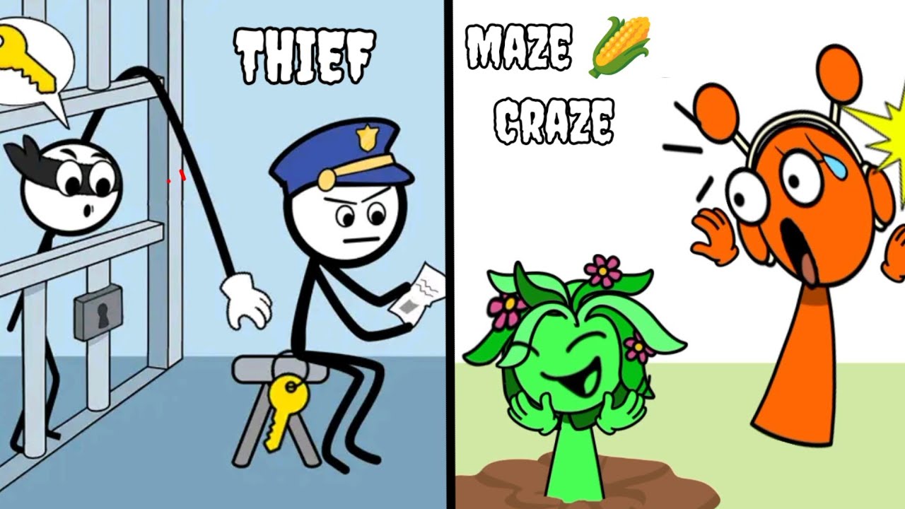 THIEF PUZZLE vs MAZE CRAZE ASMR Gameplay Android iOS, Satisfying Gameplay,Part