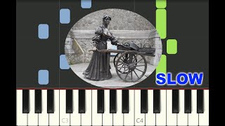 SLOW piano tutorial "MOLLY MALONE" traditional Irish song, with free sheet music (pdf)