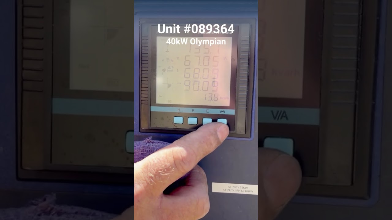 40kW Olympian Natural Gas Generator | Load Bank Test | Unit #089364