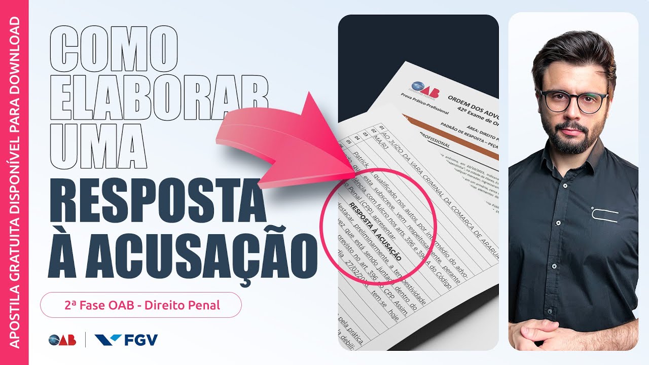 Resposta à acusação (2ª Fase OAB) | Como redigir a peça