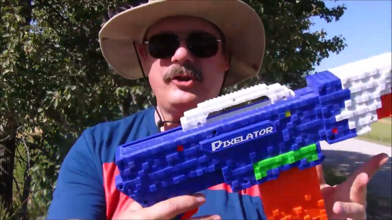 PIXELATOR NERF GUN 12 ROUND SHOT AMMO BLASTS 100 FEET DART CLIP ADVENTURE FORCE DOSE 100? SHOTGUN .