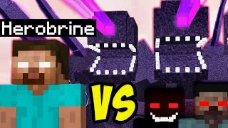 Herobrine vs all Creepypasta mobs and Wither Storm part 4