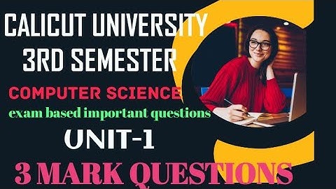 Calicut University 3rd semester computer science #computer #science #exam#semester#calicutuniversity
