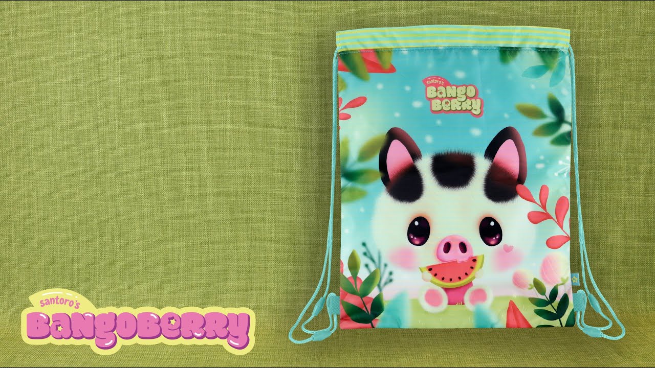 1123BB02 Bangoberry Drawstring Bag Piggy Pig