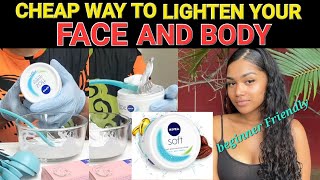 LIGHTEN YOUR FACE AND BODY WITH NIVEA SOFT FACE AND BODY CREAM(BEGINNER FRIENDLY)