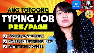 P25/page: TYPING JOBS 2020 | NO EXPERIENCE & Pwede sa STUDENTS | +P1000 GCASH GIVEAWAY: JOIN NOW!