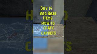 DayZ RAG Base Items Mod: Carpet Crafting  #dayz, #shorts