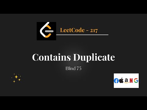Contains Duplicate | Leetcode - 217 | Blind 75