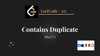 Contains Duplicate | Leetcode - 217 | Blind 75