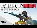 Carried by M16A4 - I love this gun (Fast tapping) - PUBG