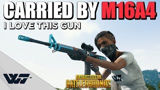 Carried by M16A4 - I love this gun (Fast tapping) - PUBG