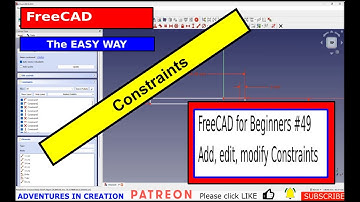 FreeCAD for beginners #49 adding, deleting and modifying constraints. #freecad #cad #makers #design