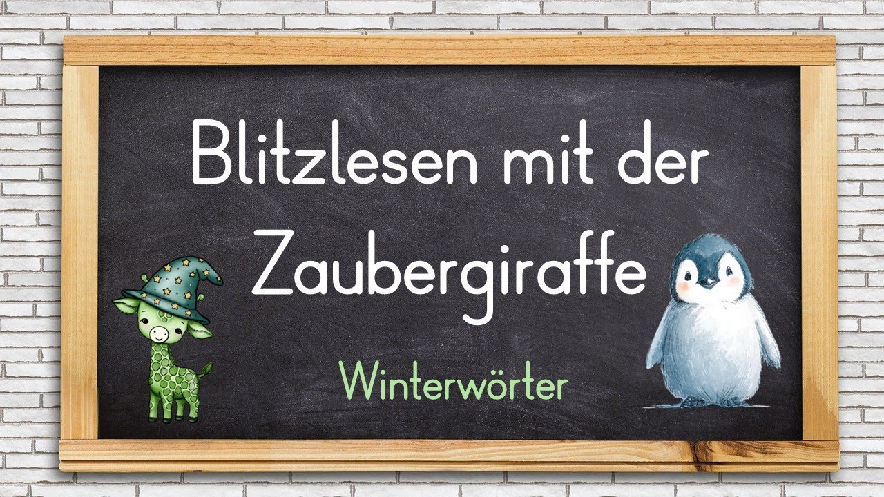 Winterwörter Blitzleseübung: Lesetraining für Kinder mit lustigen Videos