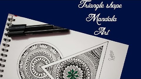 Mandala Art in Triangle shape ll Triangle zentangle Art ll How to draw triangle mandala for beginner