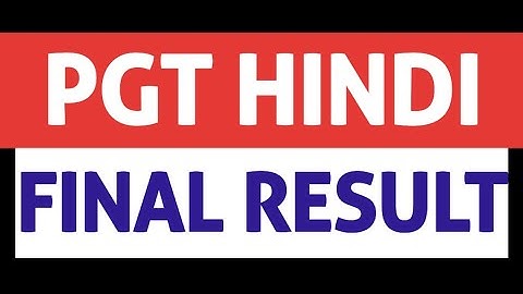 HPPSC PGT HINDI FINAL RESULT OUT