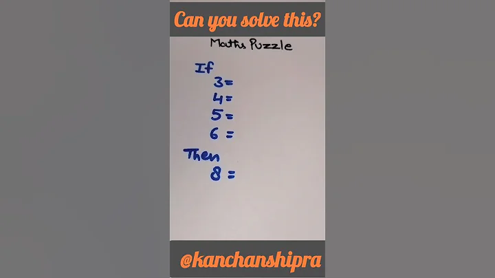 Can you solve this? Maths puzzle #shorts #trending #youtubeshorts #viral #kanchanshipra #puzzle