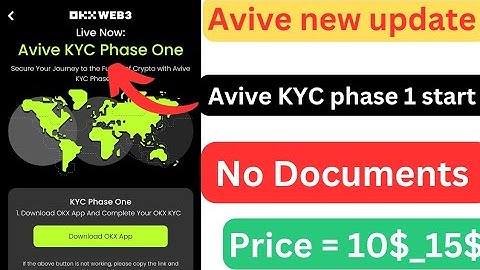 Avive Mining App New update today | Avive KYC phase 1 start |Avive Listing on OKX Exchange