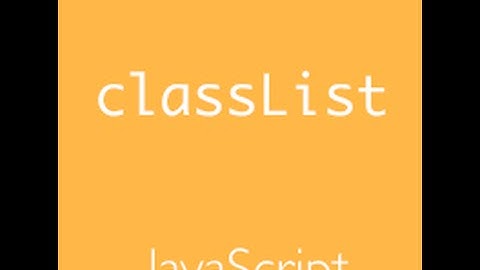 javascript classlist api