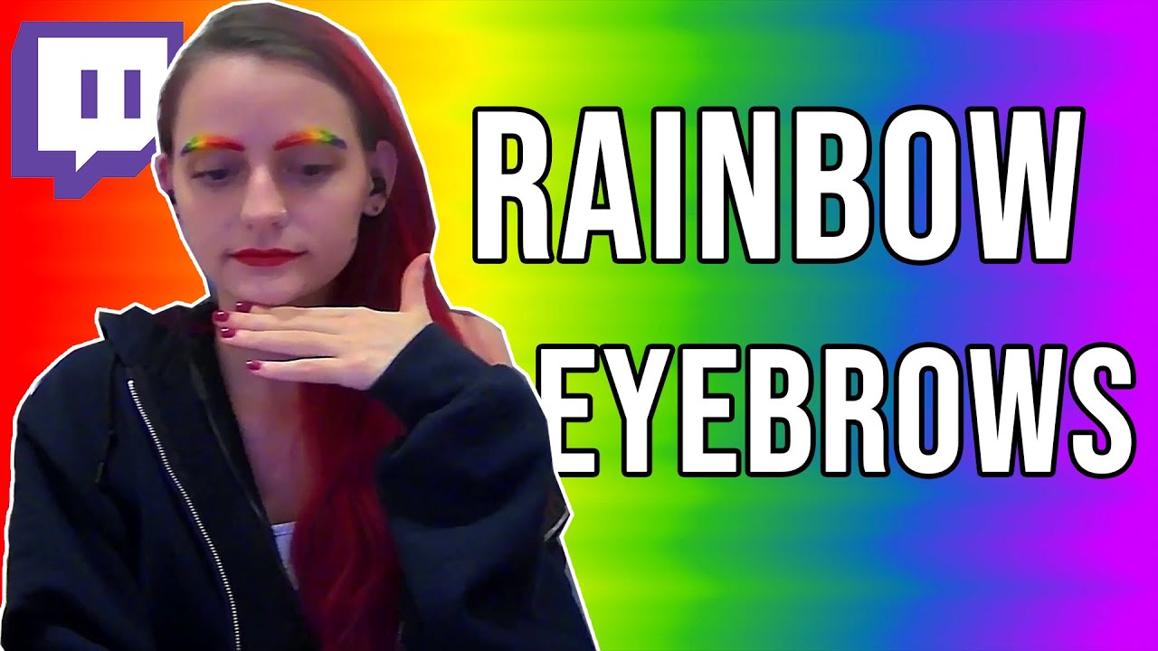 Dyeing my Eyebrows RAINBOW using Arctic Fox Hair Color (stream highlight)