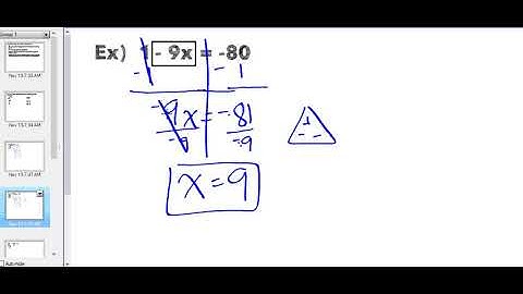 Solving Two Step Equations Video Notes