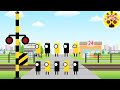 ふみきりアニメ★組み立てる踏切カンカン♪Railroad crossing assembly animation