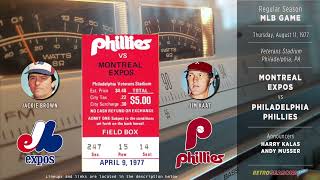 1977-Aug-11 • MON/PHI • Montreal Expos vs Philadelphia Phillies