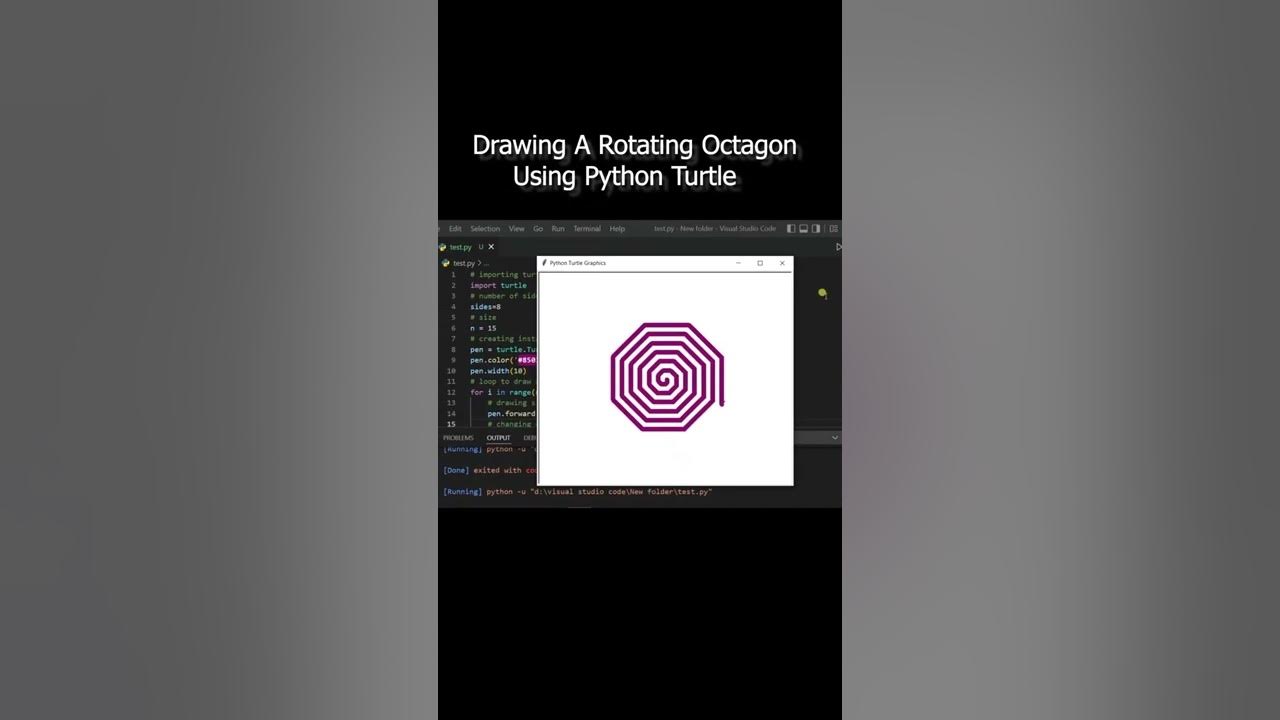 How To Draw A Rotating Octagon Using Python Turtle Graphics - YouTube