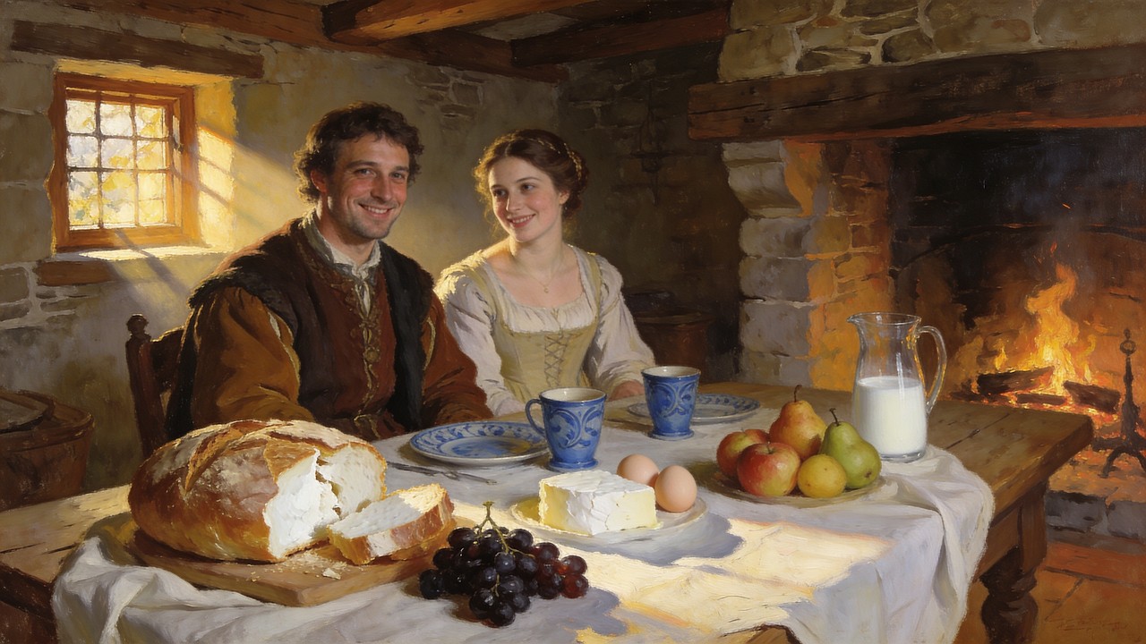 Morning at the Hearth - 1888