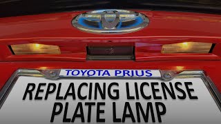 2014 Toyota Prius License Plate Lamp Replacement