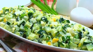 Салат с огурцом и яйцом — салат палочка-выручалочка Салат с огурцом и яйцом — салат палочка-выручалочка