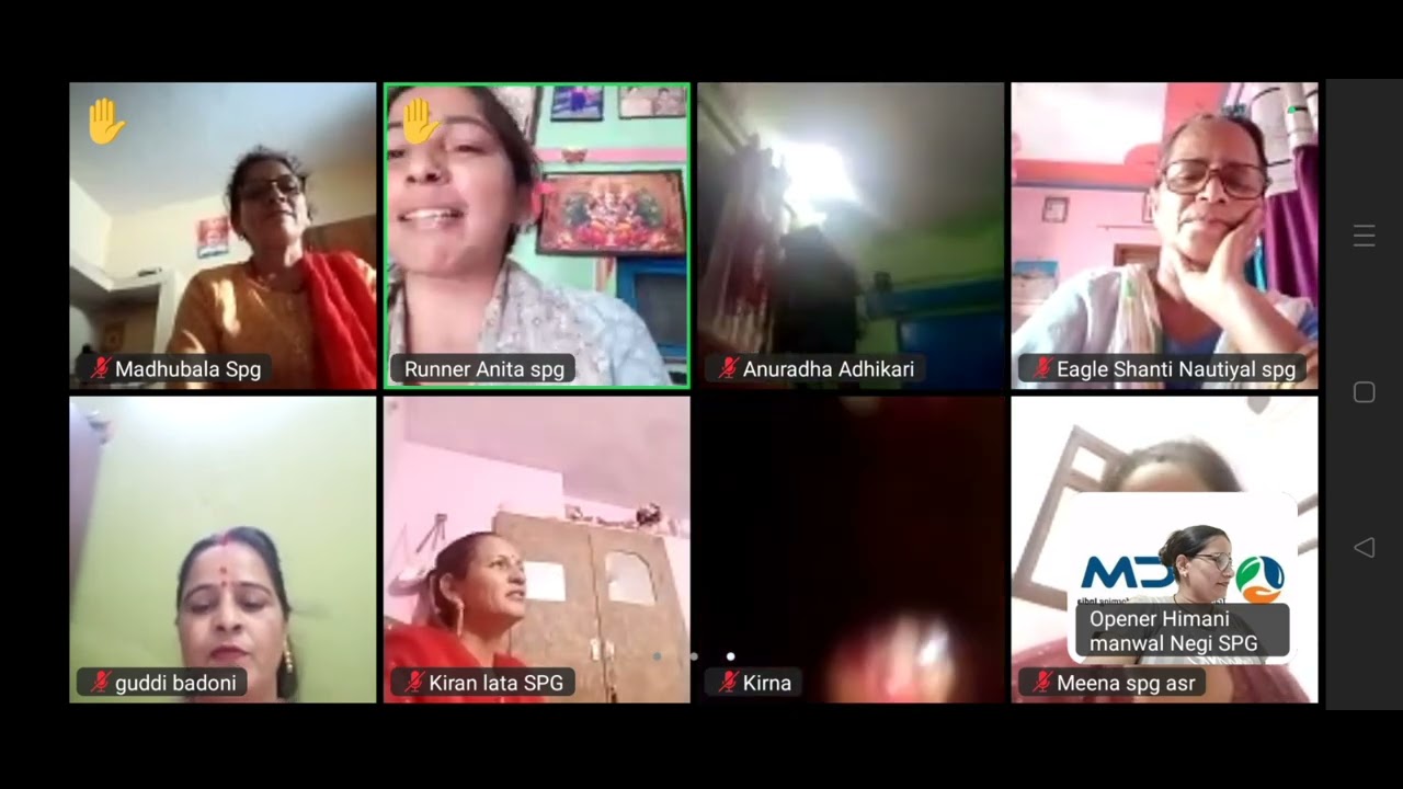 SPG Women's Team feedback Zoom session