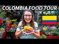 First time trying COLOMBIAN FOOD | Tamal, Ajiaco, Arequipe, and Tejo! | Bogota