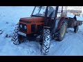 Zetor 5245 - Vožnja šljake po snijegu (+ hladan start na *-4°C)