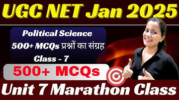 🔥 UGC Net Political Science Marathon Class 7 | Political Institutions in India | Indian Constitution