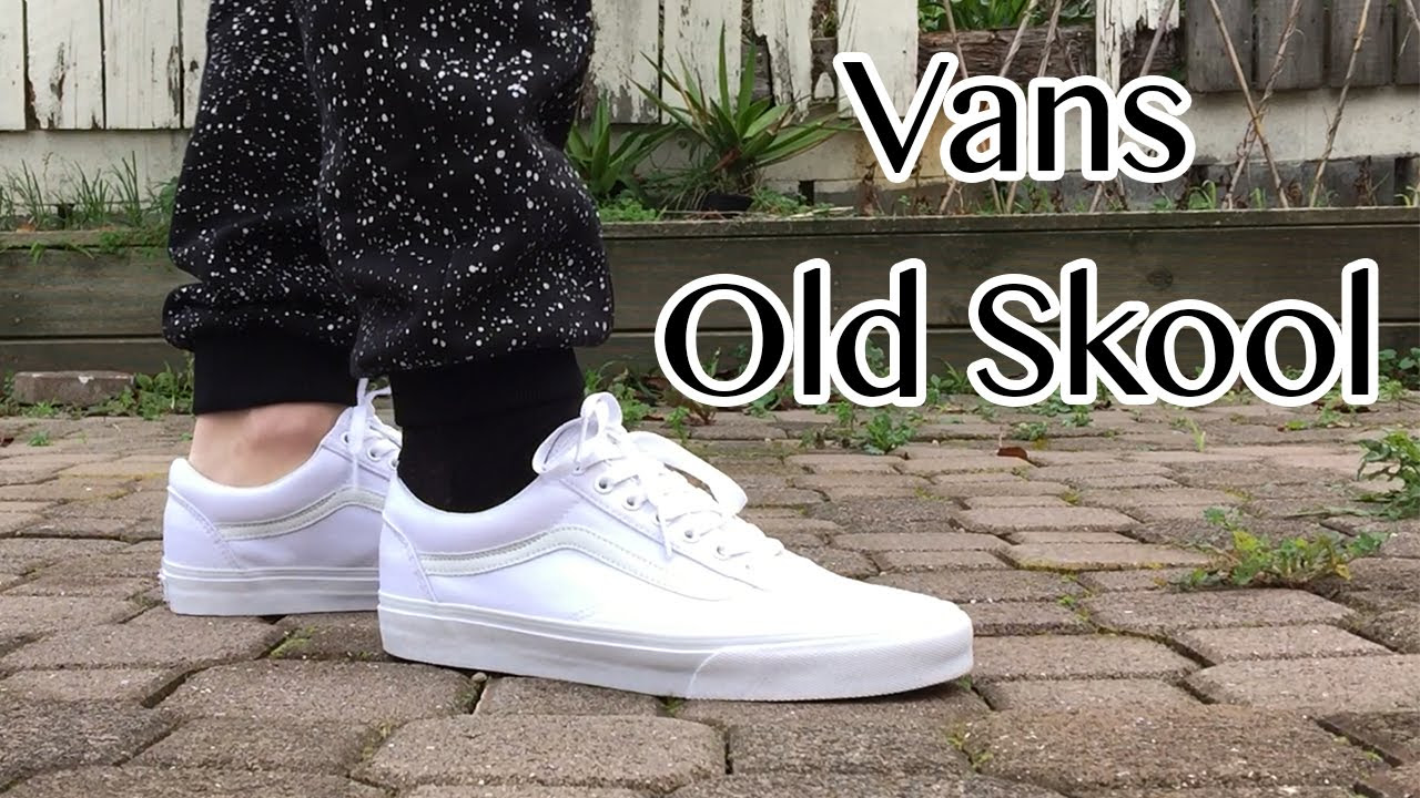 Vans Old Skool Canvas Sneakers - True White, Men's Fashion, Footwear,  Sneakers on Carousell