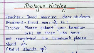 Teacher and student dialogue writing || Conversation between teacher and student
