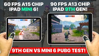 iPad 9th Generation 90 FPS vs iPad Mini 6 60 FPS PUBG Mobile Gameplay Test!