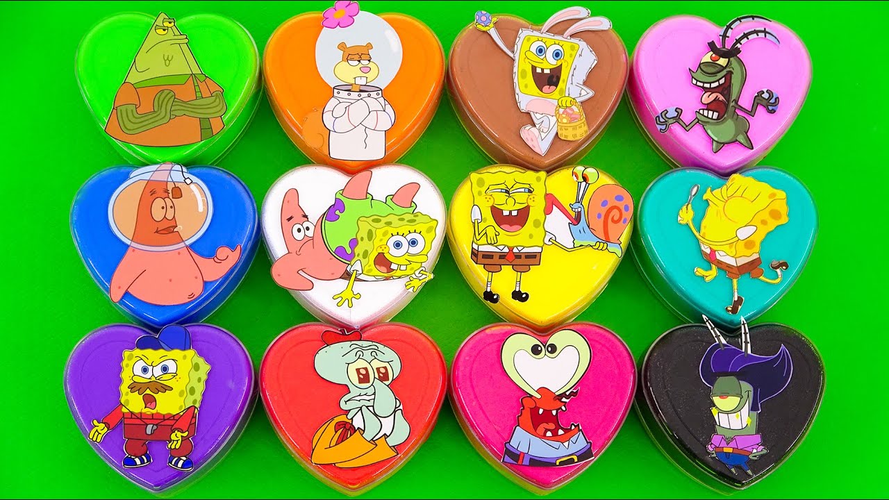 Spongebob Squarepants Mixing Patrick Star With Heart Clay 