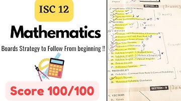 Mathematics Strategy For 12th Boards | Didn