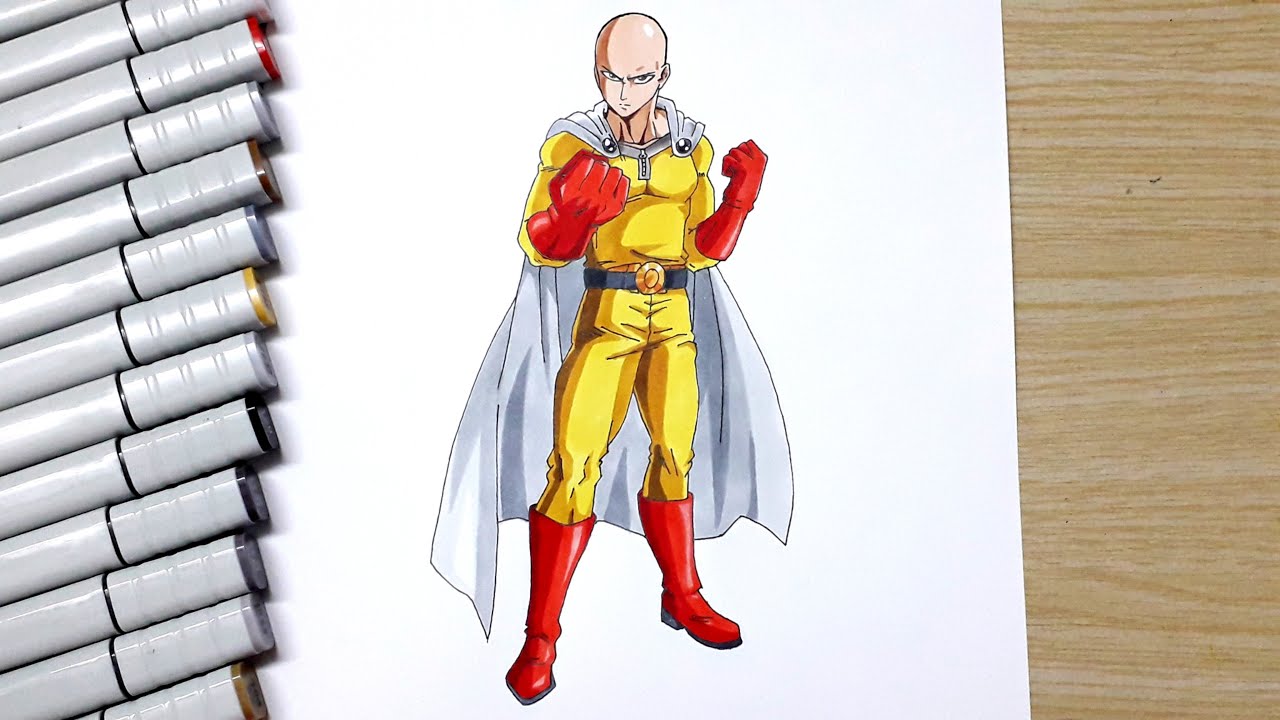 Vẽ Saitama (One Punch Man) | Drawing Saitama From One Punch Man - Youtube