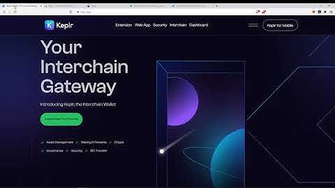 Keplr wallet Install Part 1 [Navigate Thru cosmos eco system]