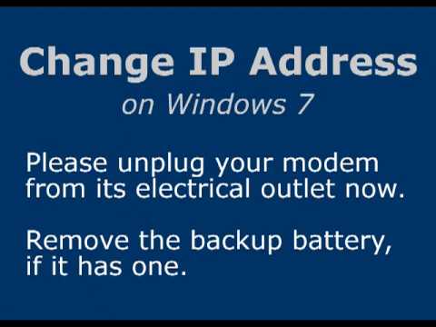 Change IP Address on Windows 7