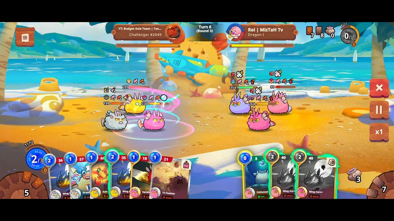 Aoe Beast vs Aoe Bird Axie Infinity origins Challenger Tier