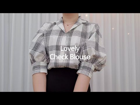 [Sewing Vlog] 사랑스러운 체크 블라우스 :: Lovely Check Blouse(ENG sub)