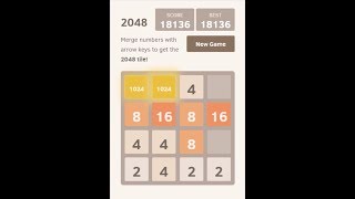 how to win 2048 game  without undo (game play) screenshot 5