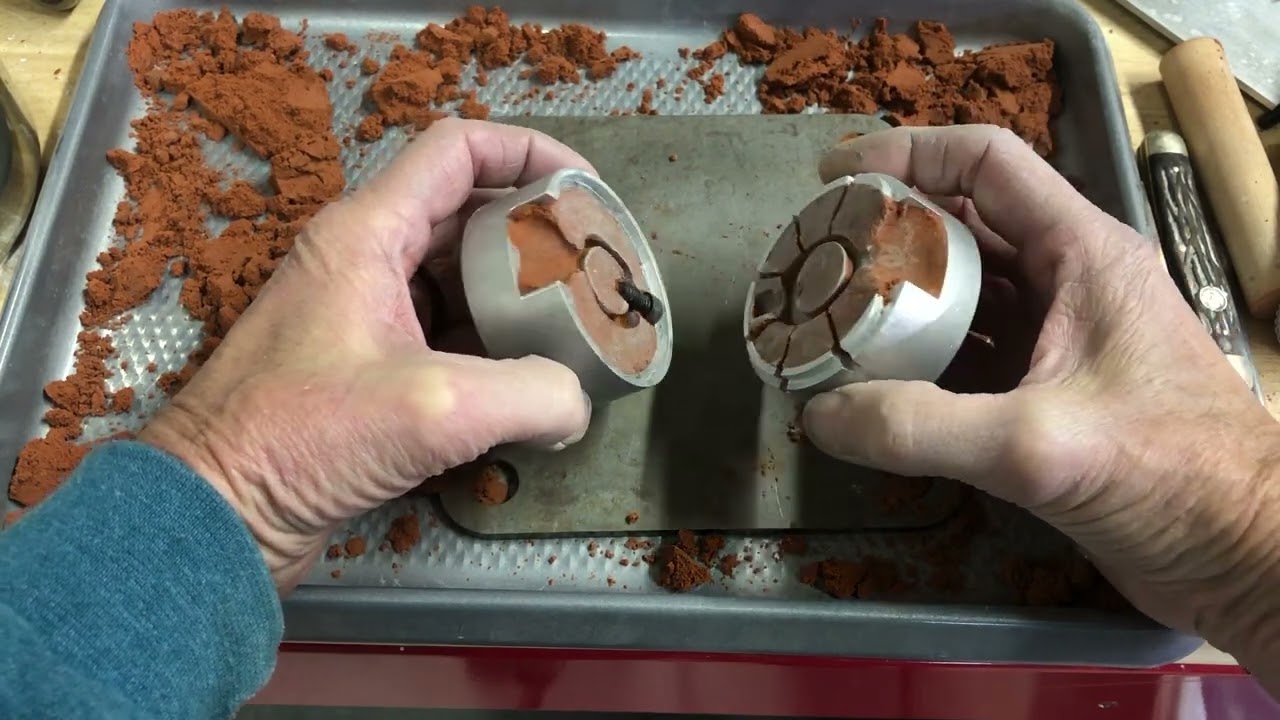 Sand Casting a Ring with a Threaded Bolt in Place