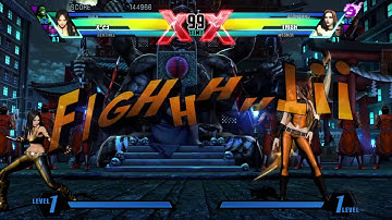 ULTIMATE MARVEL VS. CAPCOM 3: X-23, Sentinel, and Hulk arcade (Hard mode)