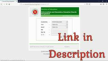 JSC/SSC/HSC Result 2019 Full Marksheet - for Computer