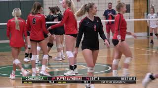 High School Girls Volleyball: Mayer Lutheran vs. Concordia Academy
